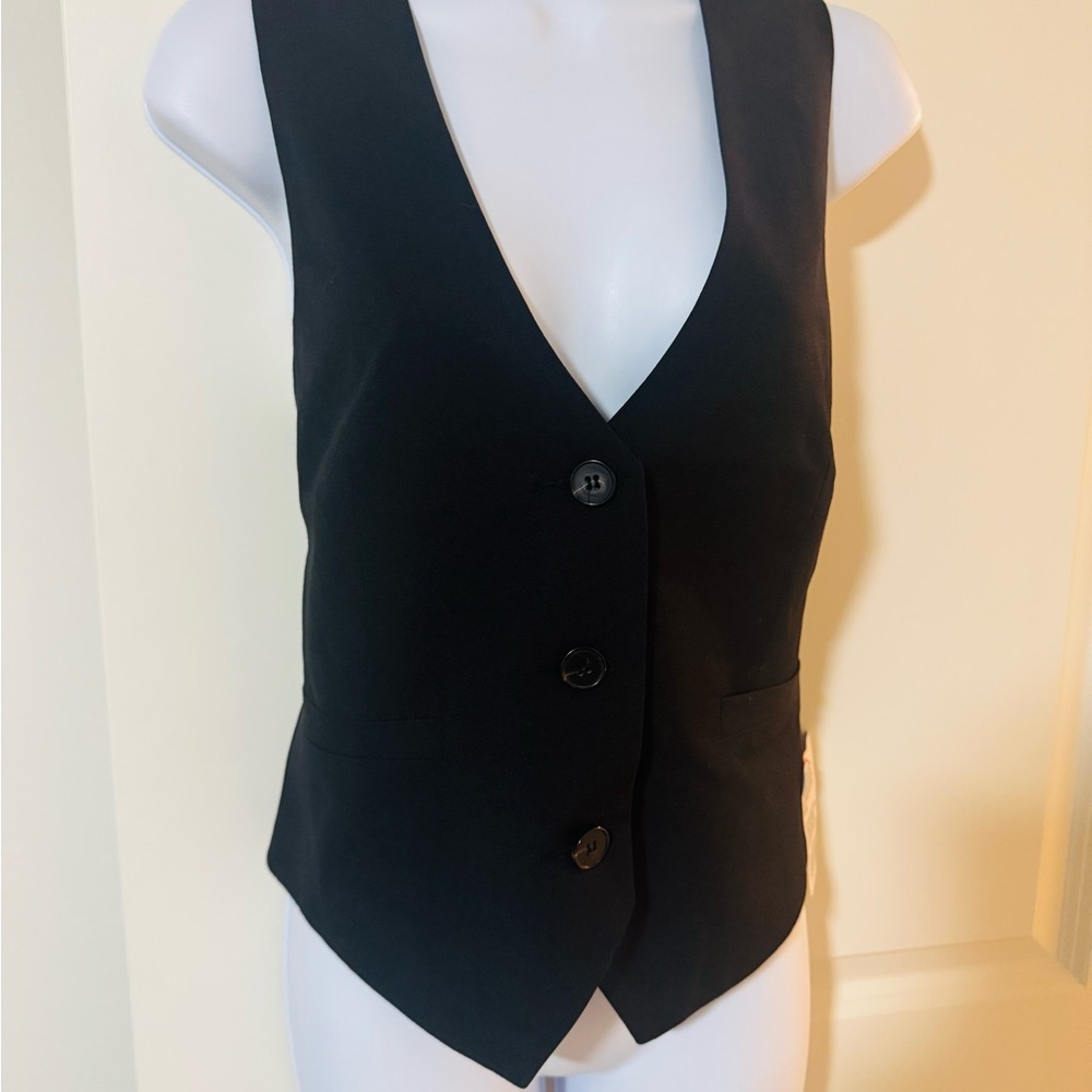ASOS Black Button-Up Vest - Picture 2 of 5